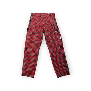 vintage red plaid dogpile pants